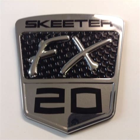 Skeeter Boat Fx Chrome Emblem X Windshield Black Silver For Sale Online Ebay