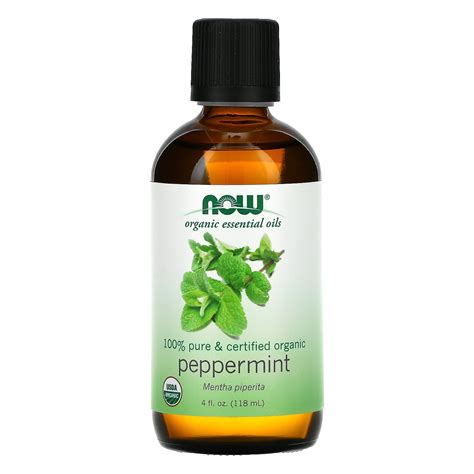 Organic Essential Oils Peppermint Fl Oz Ml Now Foods