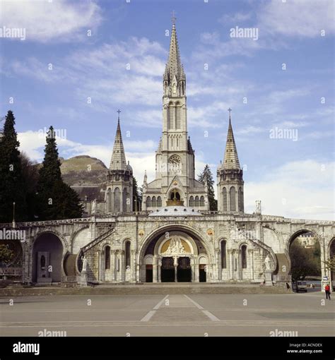 Geography Travel France Lourdes Church Cathedral Place Of
