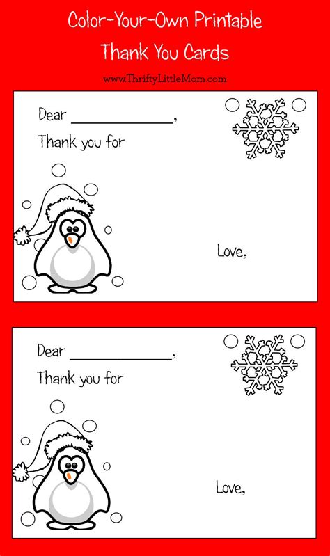 Create printable thank you cards in seconds with fotojet. Color-Your-Own Printable Thank You Cards for Kids