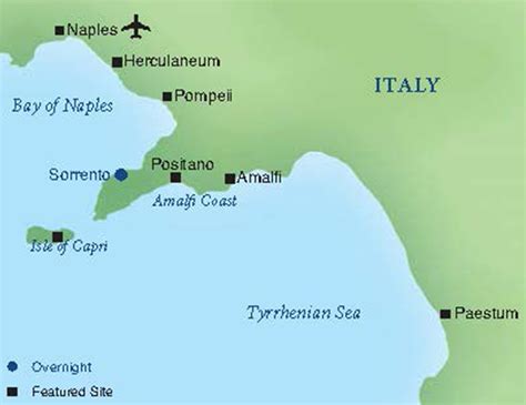 Amalfi Coast Map Sorrento