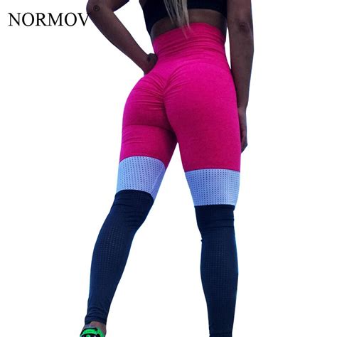 normov patchwork mesh leggings women fitness clothing sexy push up leggings female breathable