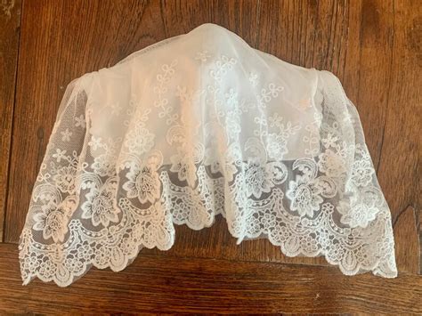 The Salomé White Lace Veil Face Mask 600 Thread Count Bridal Etsy