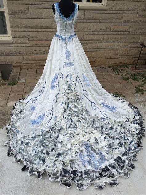 Corpse Bride Emily Halloween Costume Wedding Dress Veil Ooak Cosplay Sz