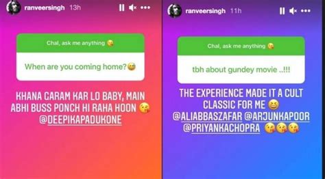 Ranveer Singh Calls Deepika Padukone ‘queen Tells Her To Warm Up The