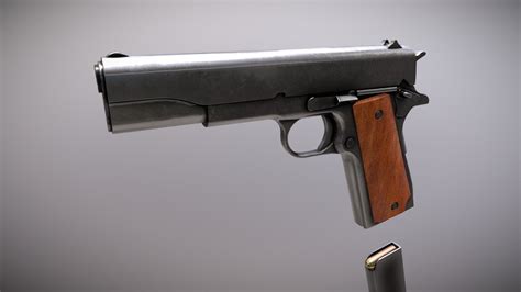 Basic 1911 Pistol Download Free 3d Model By Ezg01 9b9a6cc Sketchfab