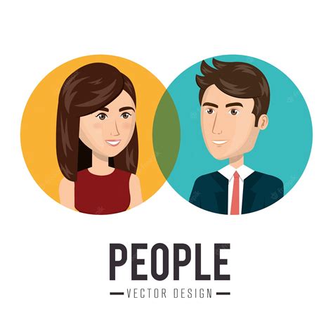 Icono De Personajes De Avatar De Personas Vector Premium