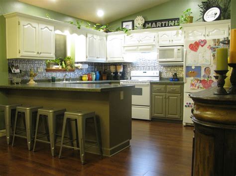 Maybe you would like to learn more about one of these? tin backsplash kitchen green - Google Search | Kitchen remodel, Eclectic kitchen, Beadboard ...