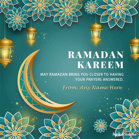 Pin On Ramadan Mubarak Wishes Card With Name Editing