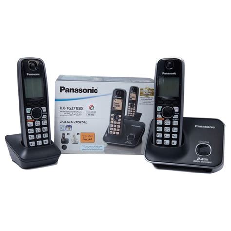 Shop Panasonic 24 Ghz Digital Cordless Phone Black Kx Tg3712bx