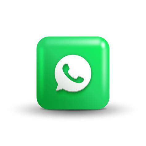 Premium Vector 3d Whatsapp Logo Social Media Icon And Button Background