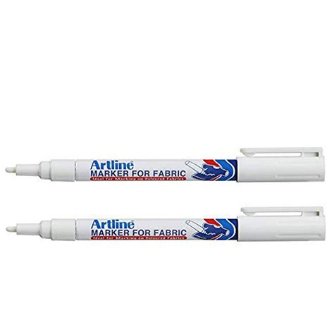 Artline White Permanent Fabric Markers Pen For Clothing 2 Markers
