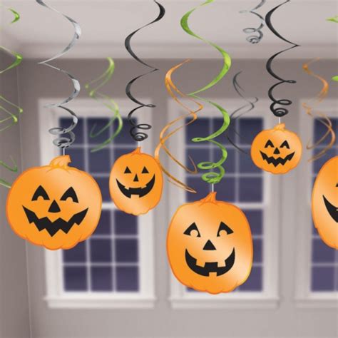 Halloween Pumpkin Swirl Hanging Decorations