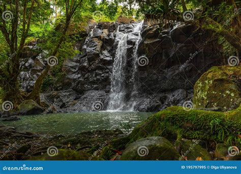 Waterfall Landscape Beautiful Hidden Waterfall In Tropical Rainforest