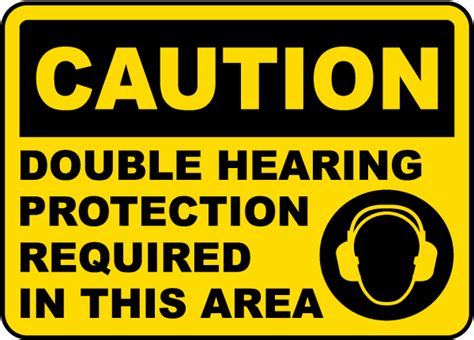 Double Hearing Protection Sign Save 10 Instantly