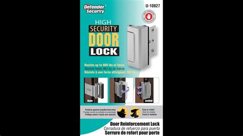 Defender Security U 10827 Doorlock Reinforcementlock Add Extra