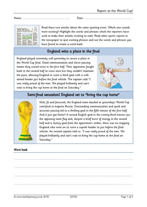 News reports are found in newspapers and their purpose is to inform readers of what is happening in the world around them. Example Of Newspaper Report Ks2 : Writing Newspaper ...