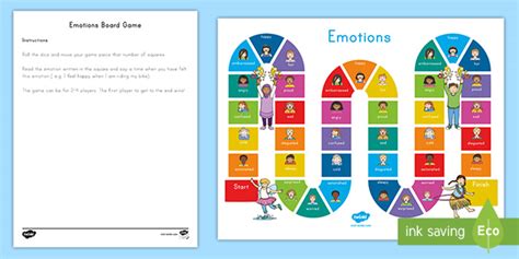 Emotions Board Game Classroom Resource Twinkl