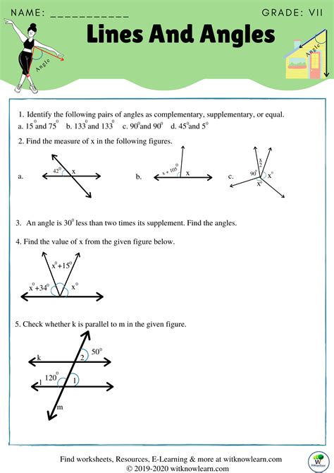 Lines And Angles Worksheet Class 5