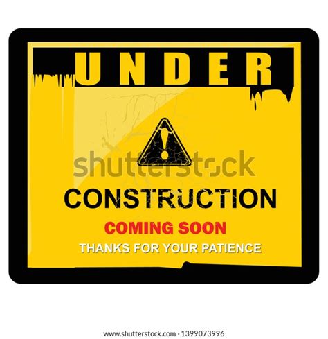 Under Construction Coming Soon Sign Stock Vector Royalty Free