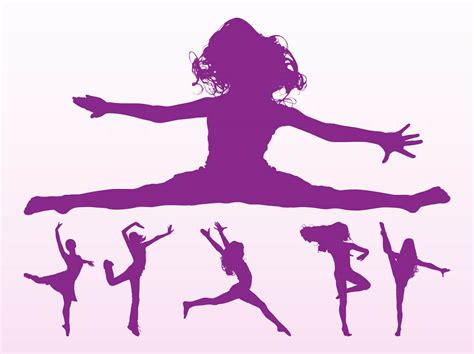 Dancing Girls Silhouettes Pack Vector Art And Graphics