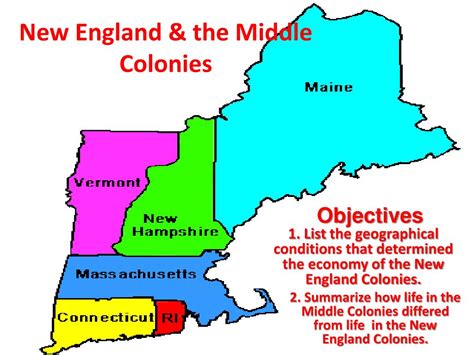 Middle Colonies Economy Map