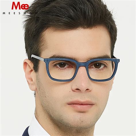 Meeshow Acetate Glasses Frame Men Square Prescription Eyeglasses New Women Male Myopia Optical