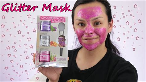Spascriptions Bedazzled Glitter Peel Off Mask Facial Therapy Youtube