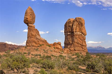Arches National Park Balanced Rock Utah Stock Image Image Of Nature