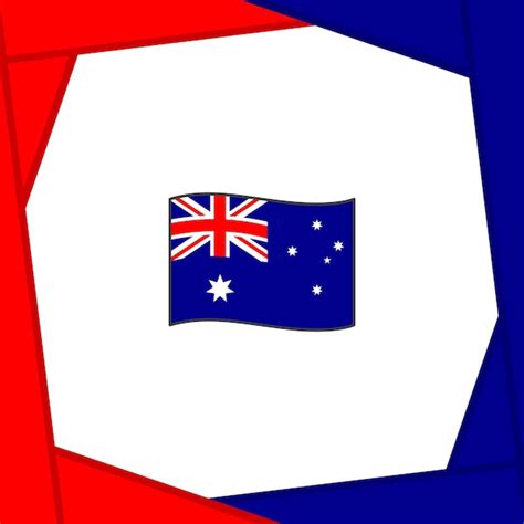 Premium Vector Australia Flag Abstract Background Design Template