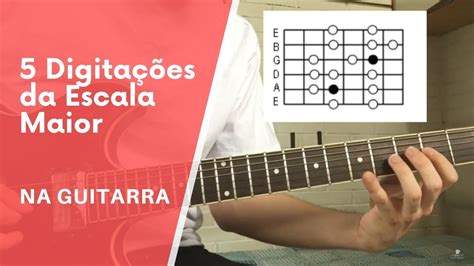 5 Digitações Shapes Da Escala Maior Para Guitarra Dó Maior Com