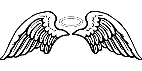 Kostenlose Vektorgrafik Engel Flügel Tätowierung Halo Angel