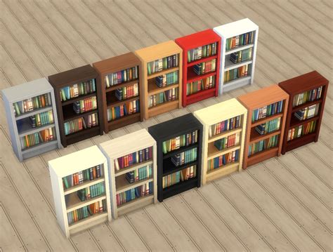 My Sims 4 Blog Single Tile Intellect Bookcases By Plasticbox