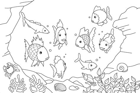 Fishes In Fishes In Sea Coloring Pages