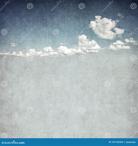Retro Image Of Cloudy Sky Stock Illustration Illustration Of Heavenly