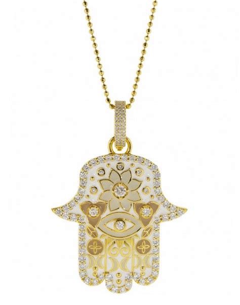 Medium Hamsa Diamond Pendant