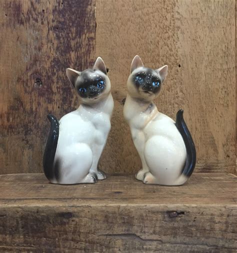 Vintage Cats Siamese Cat Figures Large Siamese Cats Etsy Siamese