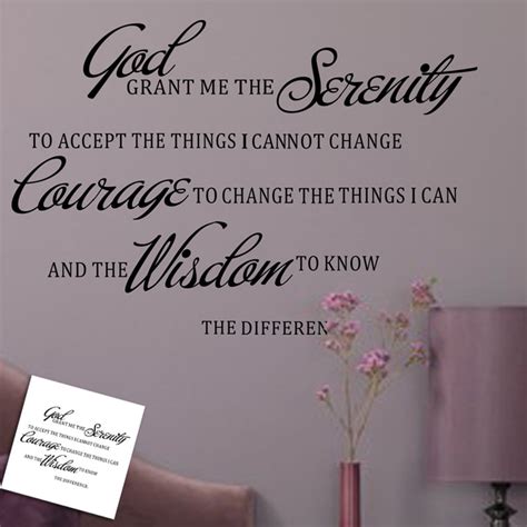 God Grant Me The Serenity Prayer Bible Art Quote Vinyl Wall Stickers