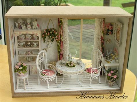 dollhouse miniature roombox sitting nook by the french vitrine miniature miniature rooms