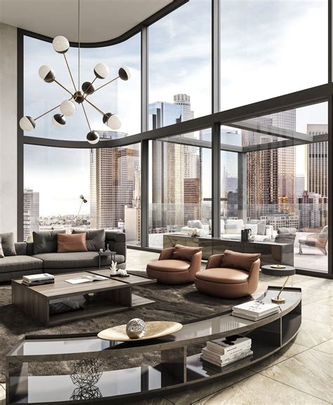 Penthouse In La On Behance Best Interior Design Luxury Interior
