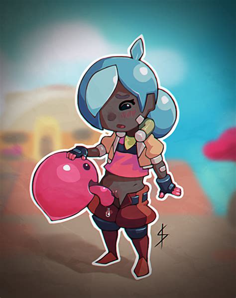 Rule 34 Beatrix Lebeau Slime Rancher Blue Hair Blush Clothed