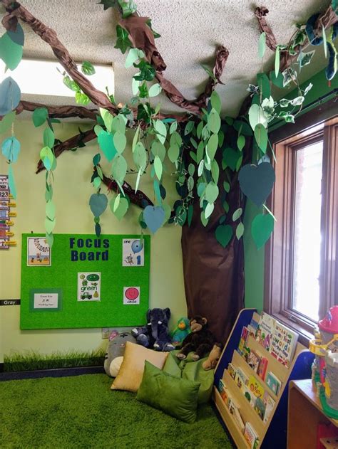 Jungle Classroom Classroom Tree Book Corner Classroom Reading