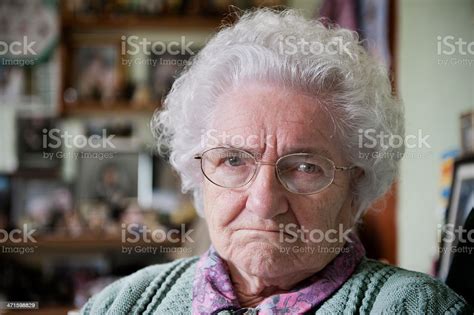 Grumpy Old Woman Stock Photo Download Image Now Senior Women