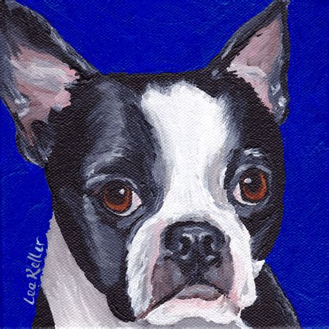 Boston Terrier Art Print From Original Painting By Lee Keller