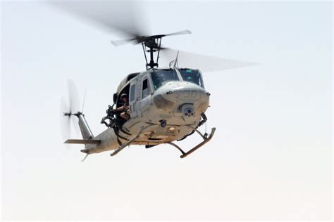 A Us Marine Corps Usmc Uh 1n Huey Helicopter Assigned To Marine Light