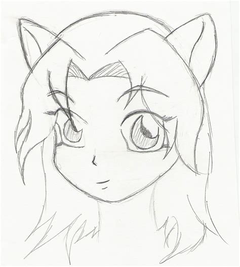 Simple Beginner Face Anime Drawing Of Girl ~ Drawing