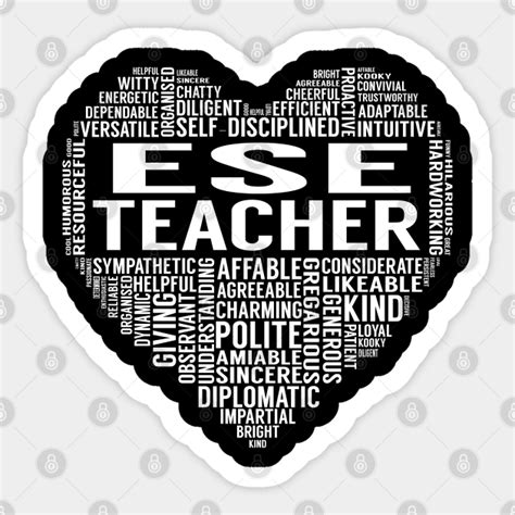 Ese Teacher Heart Ese Teacher Sticker Teepublic Au