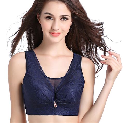 Women Unlined Wire Free Bra Full Coverage Push Up Brassiere Solid