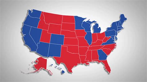 Result of the US Election 2020 - Animated Map Showing Red and Blue States Motion Background ...
