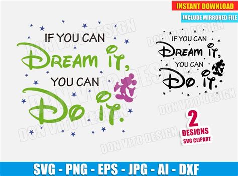 Quote Svg You Can Do It Svg Print Inspiration Svg Vector File Walt
